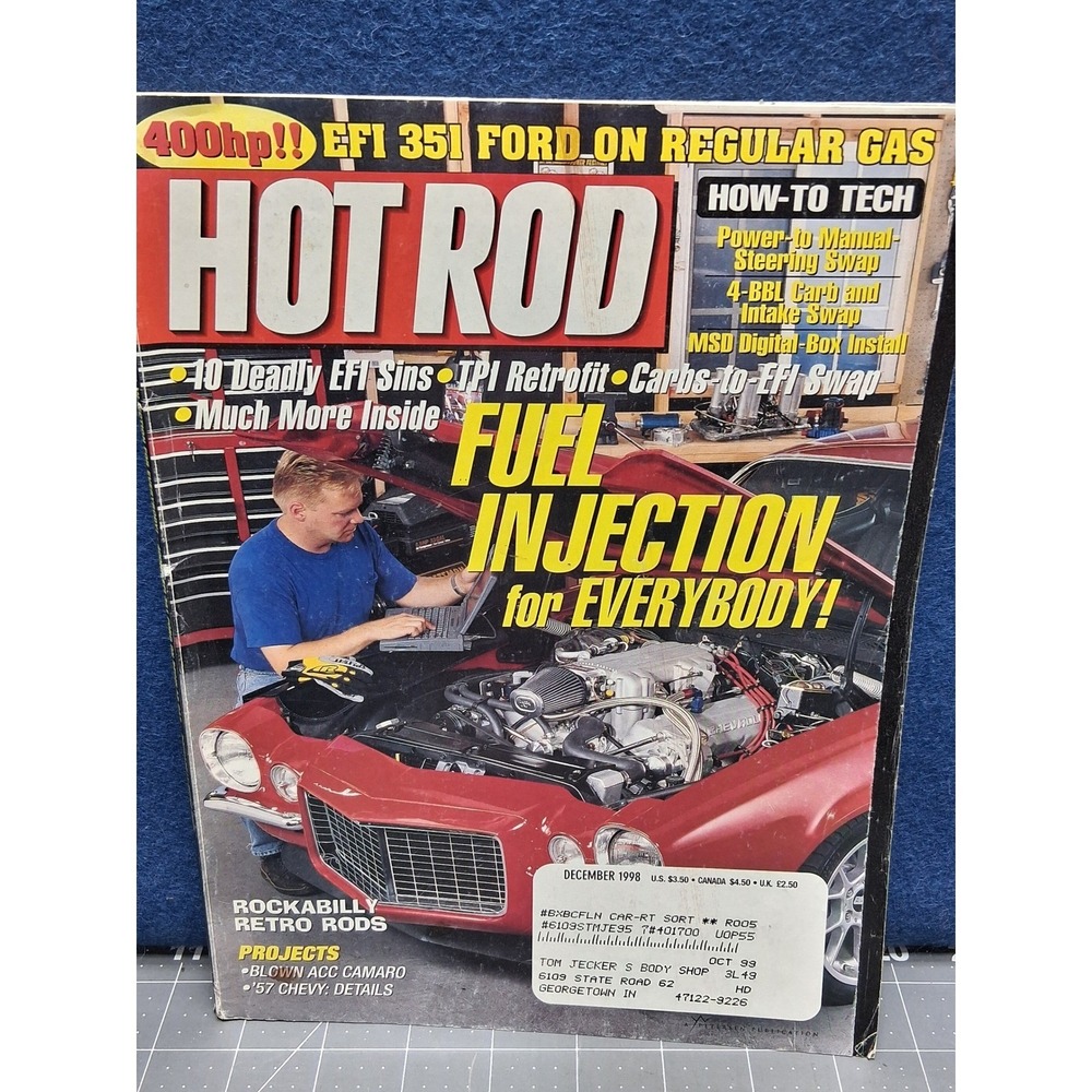 Hot Rod Magazine December 1998 Fuel Injection EFI 351 Ford Camaro 57 Chevy